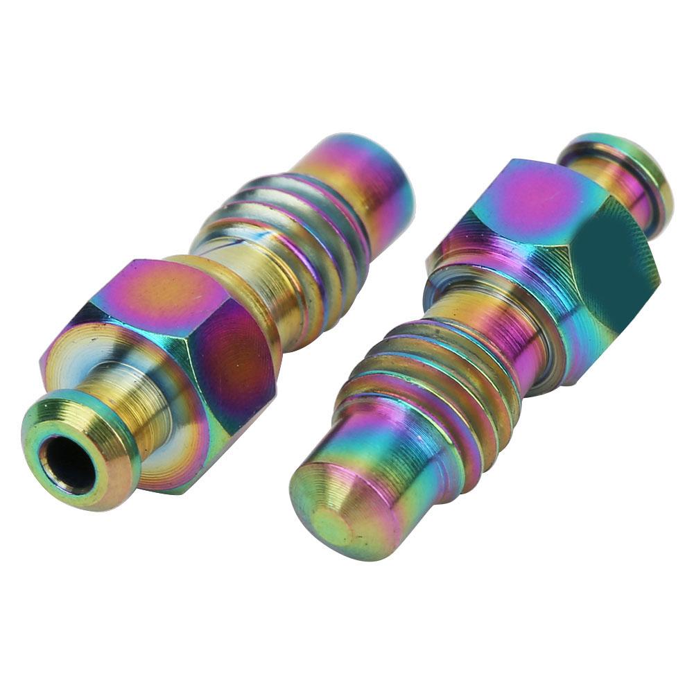 2 Pcs   Alloy Oil Disc Brake Bleed Nipple Exhaust Screws Set for Road   Accessories