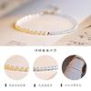 Supply of natural pearl aquamarine bracelets for women, light blue beaded bracelets with small pearls, simple design, ultra-fine bracelets