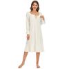 Women's Long-sleeved Retro Sleep Skirt Casual Pajamas Dress