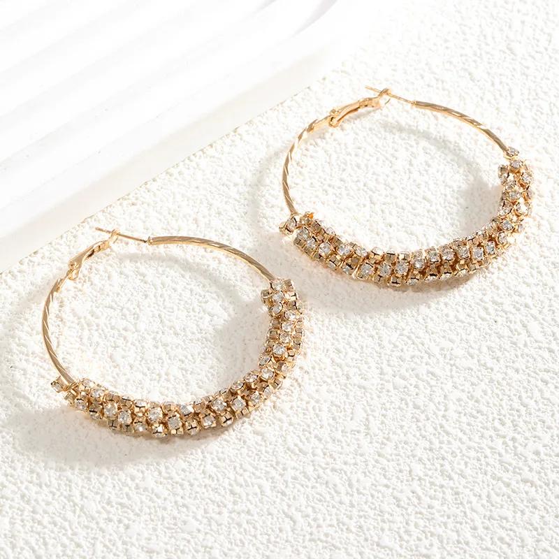 Colored Zircon Simple Hoop Earrings For Women Fashionable Personalized Daily Accessory Party  Birthday Anniversary Gifts