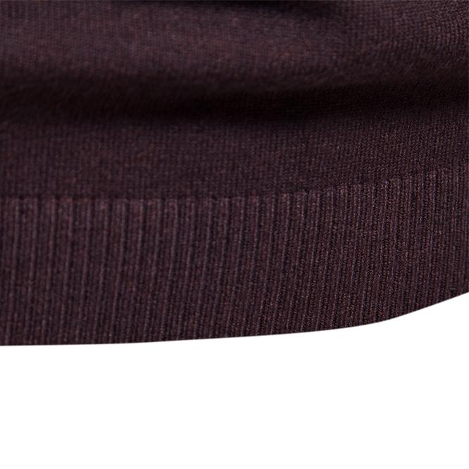 Autumn and Winter New Casual Men's Solid Color Pullover Sweater High Collar Men's Casual Knitwear