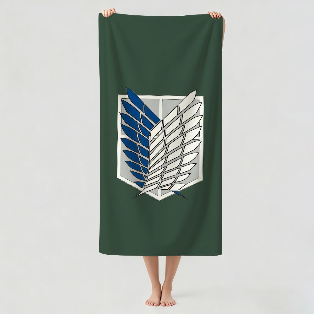 Adventure Anime A-Attack On A-Anime T-Titans Towel Drying Bath Towel Applicable To Light Swimming Camping Yoga Beach Out