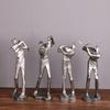 Figurine Géante de Joueur de Golf Statue Sportif en Résine Forme Géométrique Industrielle Accessoire de Golfeur Luxe Léger Club Bar Décoration Intérieure