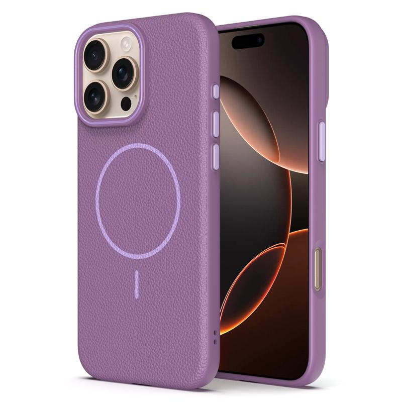 IPhone 17 16 13 12 11 Pro Max Lichee Texture Case for IPhone 17 Air 15 14 Pro Max 16 Plus Back Cover for Magsafe Phone Cases