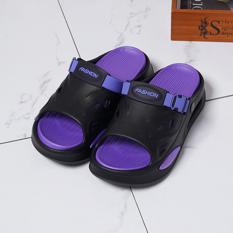 26 New men's thick-bottomed beach summer home wear open-toed non-slip men's rear draw with cool slippers