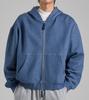 Button Seoul Two-Way Cotton Zip-Up Hoodie (Navy)