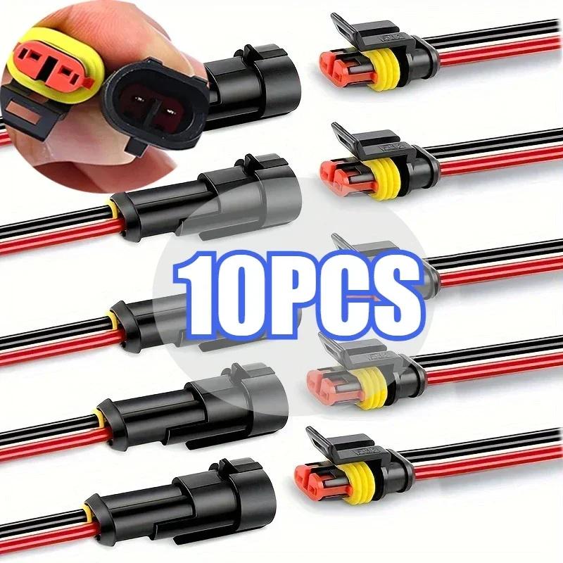 

Waterproof 2 Pin Wire Connectors - 20 AWG Automotive Connector Kit for Car, Truck, Motorcycle, and Marine Boat