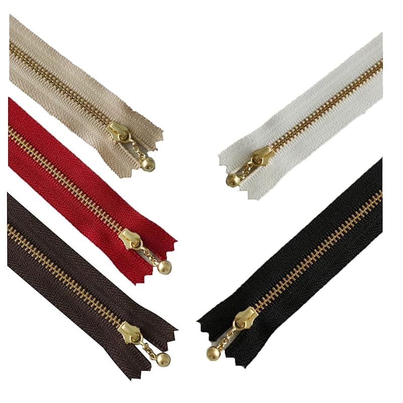 

SaveSooo zipper zipper with beads silver 12cm Set of 5 colors, 1 each