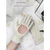 Ice Silk Sun Protection Gloves Women Summer Thin Breathable Palm Hollow Riding UV Protection Non-Slip Touch Screen