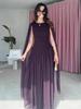European & American Women's Fashion 2025: Elegant Casual High-Waist Round Neck Long Dress