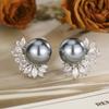 Jewelry Pearl Stud Earrings Asymmetrical Design Earrings Women'S Personality Dinner Wedding Accessories