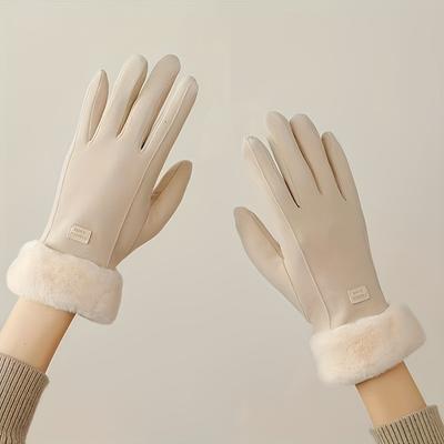 Winter Warm and Cold Resistant Gloves for Women Outdoor Cycling Touchscreen Warm Gloves