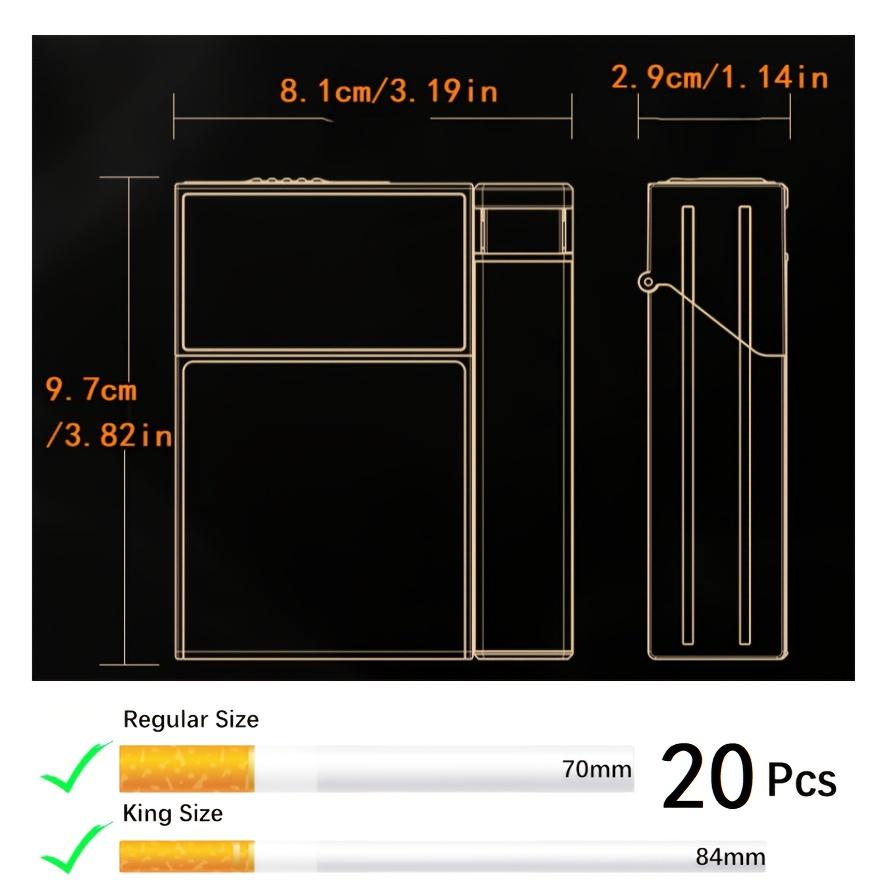 2-in-1 Cigarette Case Elegant Cigarette Box Aluminium Case Box for 20 Cigarettes Cigarette Box For Men Smoking Tool-No lighter