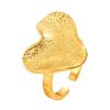Chic Irregular Heart & Leaf Design Stainless Steel Ring for Women