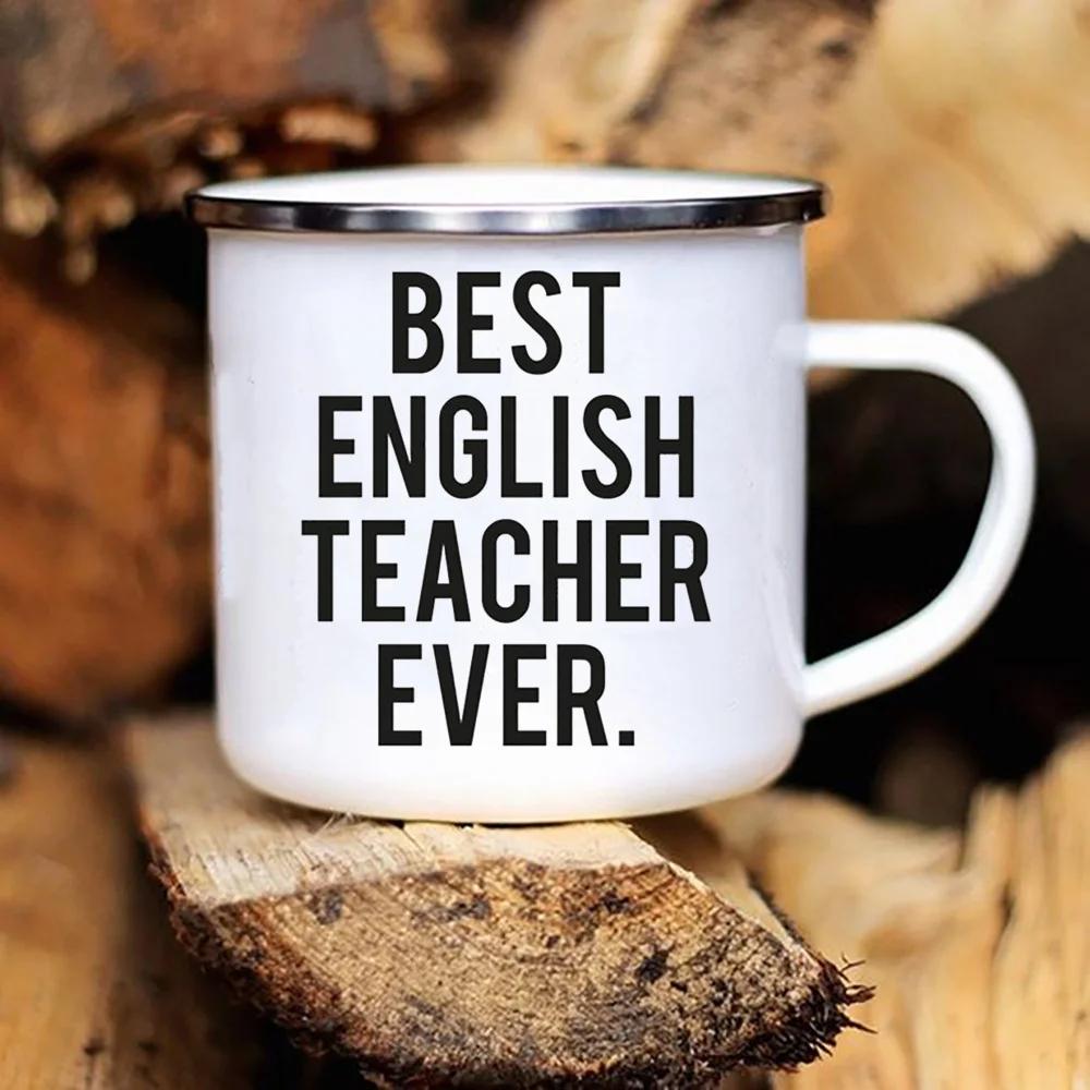 Musik Englisch Geschichtslehrer Drucktassen Weiß Emaille Heiße Schokolade Tasse Henkel Saft Trinkbecher Zuhause Büro Tasse Weihnachtsgeschenke