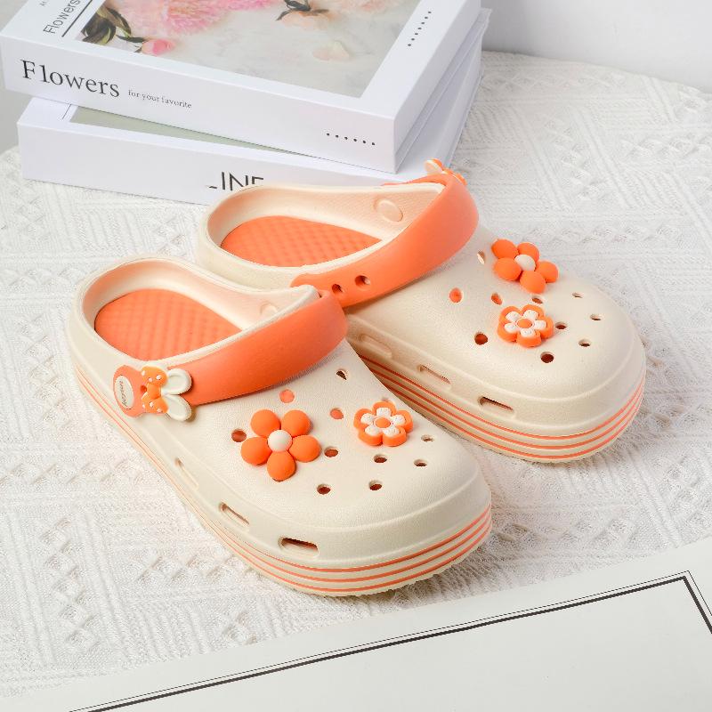 Women's Trendy Summer Floral Clogs – Stylish, Versatile, Thick-Soled Flats with Unique Comfort