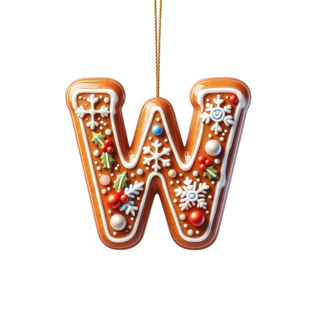 Christmas Hanging Ornaments 26 Letters for Holiday Tree Decor