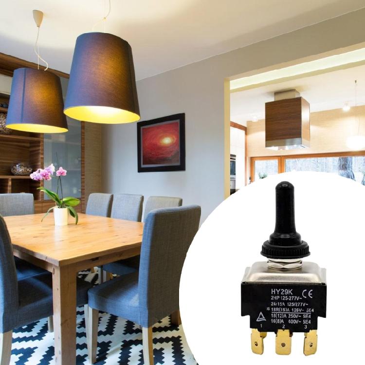 HY29K 9 Terminals Button Switches 3 setting & Home Electrical Accessory Simple Installs for Advanced Circuit Management