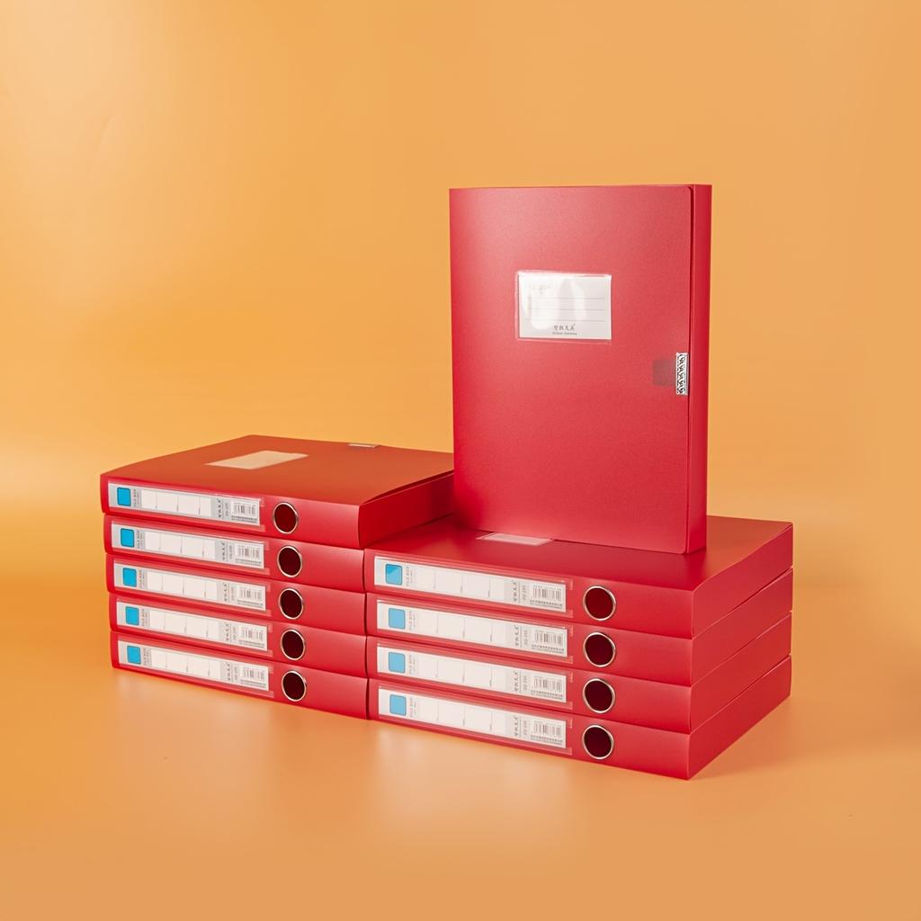10pcs A4 Colorful File Boxes - Durable Thick Plastic Document Organizers for Contracts, Accounting Receipts & Office Supplies