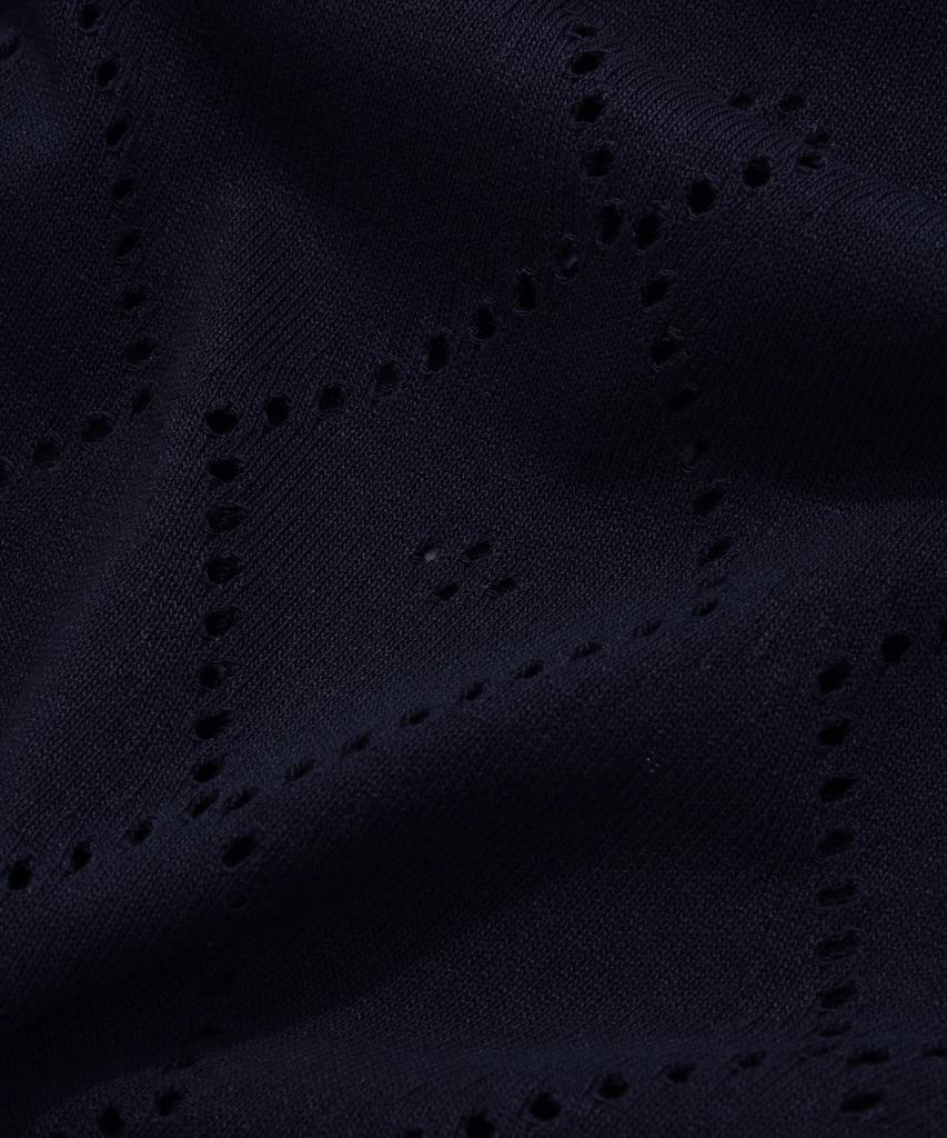 COVERNAT Argyle Scallop Knit Vest Navy