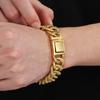 Vintage 316L Stainless Steel 19MM Width Twist Chain Bracelet for Men Men's Bracelets Birthday Jewelry Gifts for Dad Boyfriend