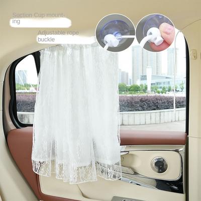 Lace Car Sun Shade Baby Sun Protection Heat Insulation Inside Hanging Curtain Side Curtain Double Car Sun Shade