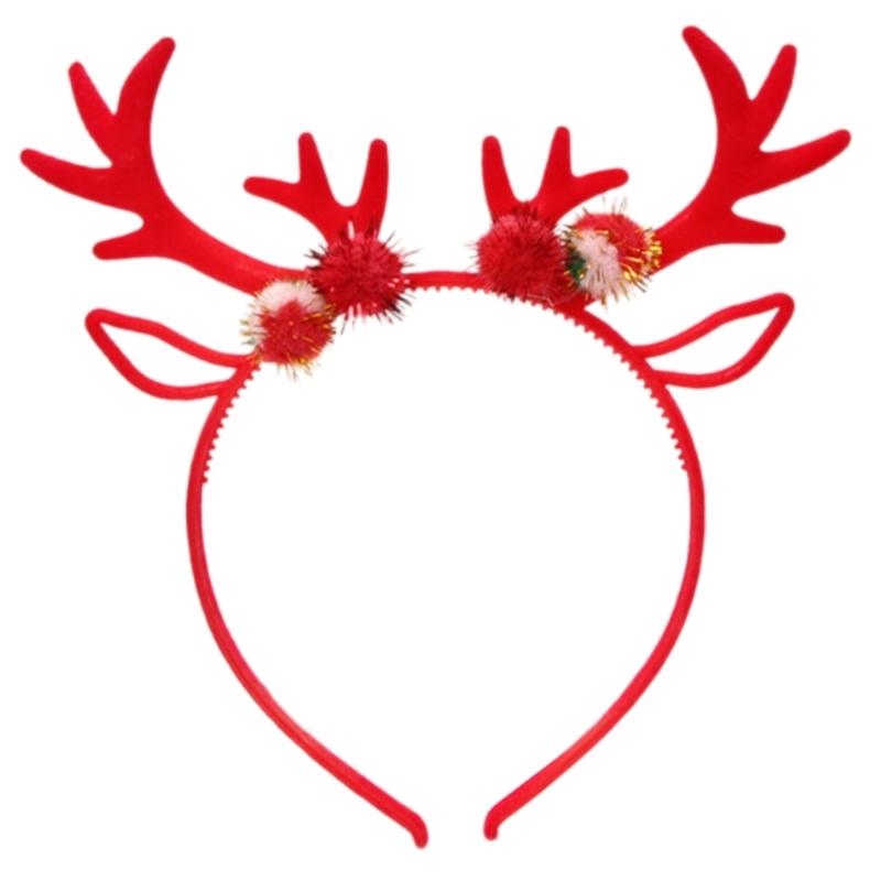 Christmas Reindeer Headband for All Age Party Accessories Deer Horn Hairhoop Festival Hairband Seasonal Costume Headwear