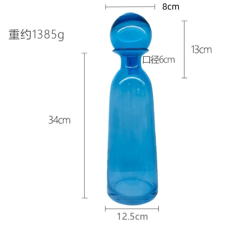 BRCreative Light Luxury Transparent Glass Vase Dining Table Aquatic Vase Decoration Nordic Home Flower Arrangement Decorative ArtEY
