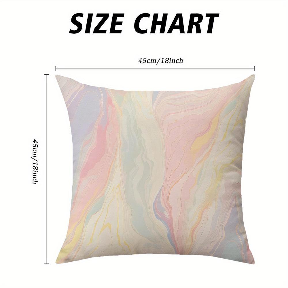 Pastel Marble Square Jacquard Pillow Cover for Sofa Office Waist Cushion Cover Home Decorative Pillowcase