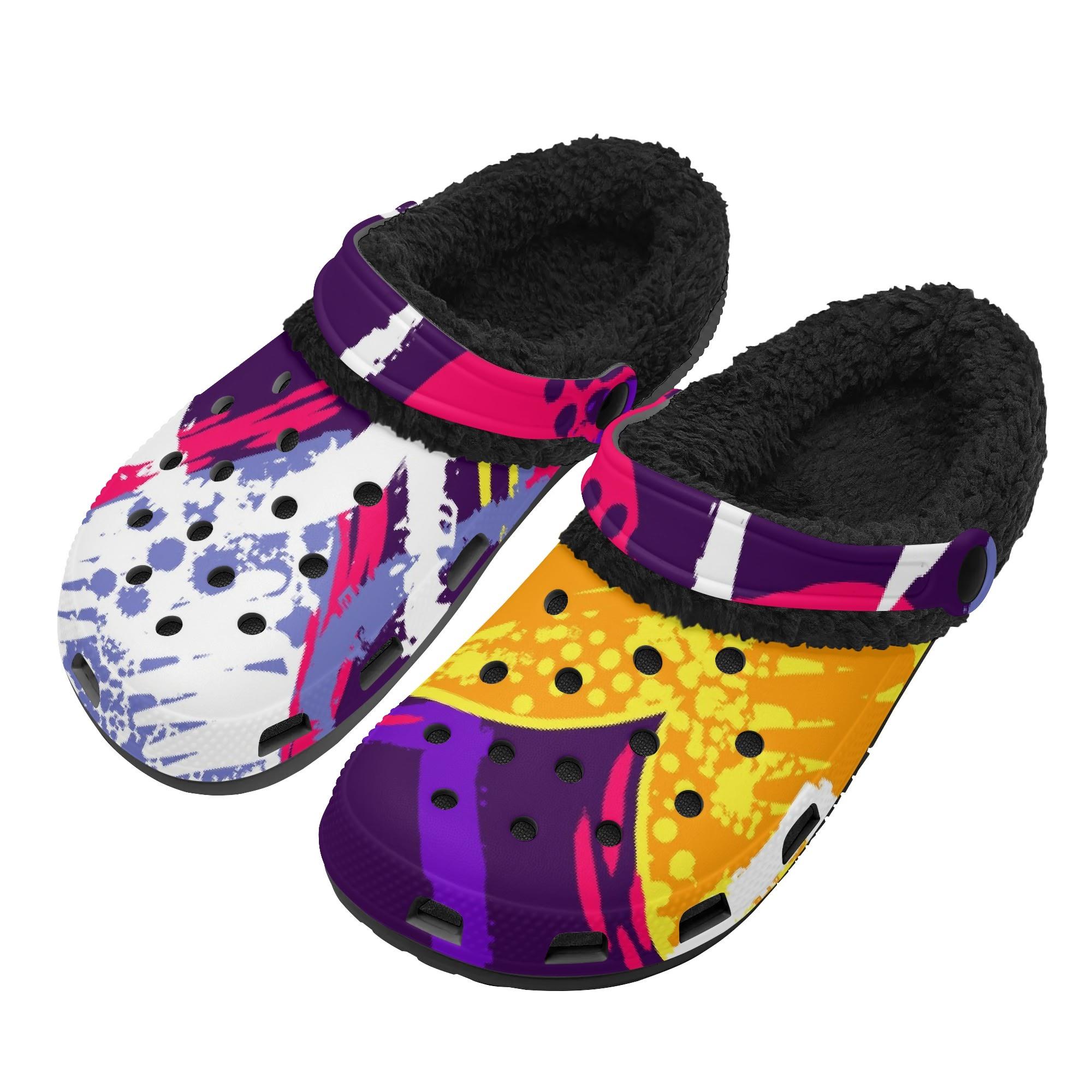 

1 пара удобных плюшевых сабо на подкладке из ЭВА для мужчин и женщин, уютные тапочки, зимняя теплая обувь, легкие, для ношения в помещении и на улице 44 чёрный