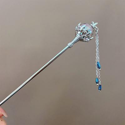 Vintage Kristall Zauberstab Haarstäbe für Frauen Chinesischer Stil Quaste Haarnadel Scheibe Haar Essstäbchen Charme Schmuck Accessoires
