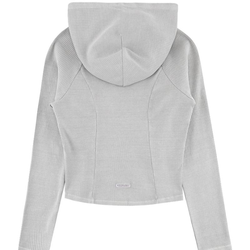 New Balance Women Ribbed Zip Up Hoodie Nbmdg2w322