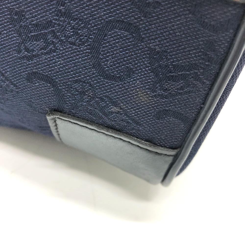 CELINE CMacadam Carriage vintage Hand Bag Duffle Bag Canvas/Leather Navy
