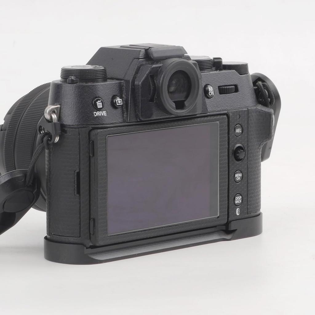 SIUTATDSH Camera Grip for Panasonic Fujifilm Dedicated Quick Release Plate Grip with Wooden Battery Tripod Arca Swiss Compatible X-T50, L-Shaped