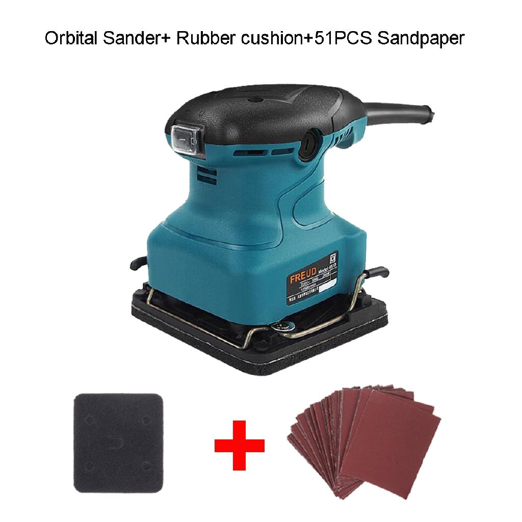 200W Wood Polisher Mechanical Furniture Wall Metal Polisher Grinding Machine Sandpapers Electric Orbital Sander Machine