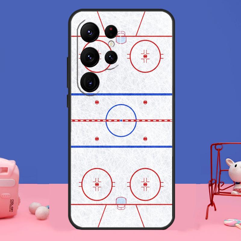 Ice Hockey Puck Case For Samsung Galaxy S24 Ultra S23 S22 S21 S20 FE Note 20 S8 S9 S10 Note 10 Plus Cover