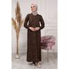 Winterstoff-Hijab-Kleid mit Blumenmuster