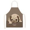 Hot Sale Cartoon Anime Pet Dog Dog Sleeveless Apron Drawing Graffiti Kitchen Anti-fouling Creative Linen Apron