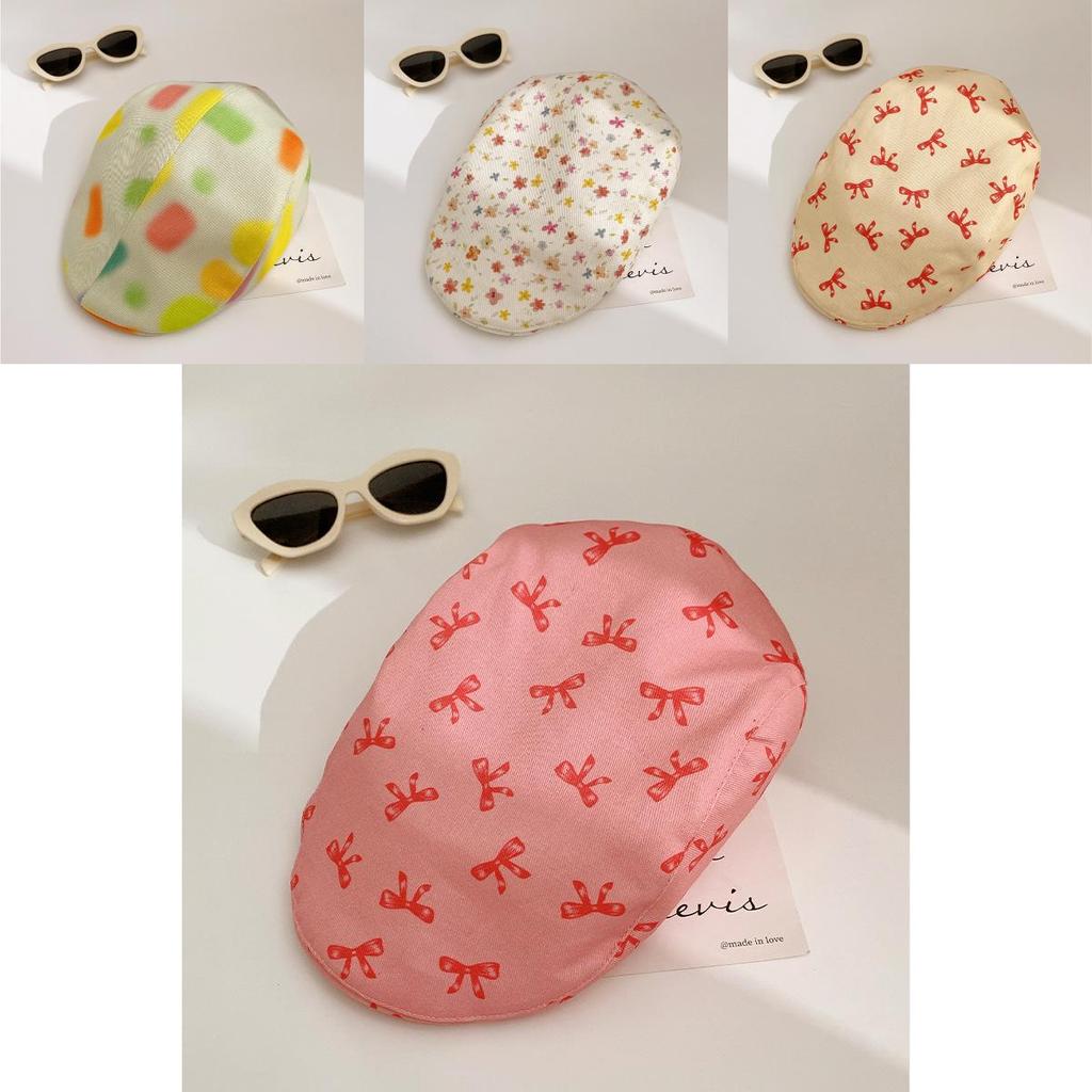 Versatile Womens Beret Hat Featuring Random Graffiti Design Ideal For Spring And Summer