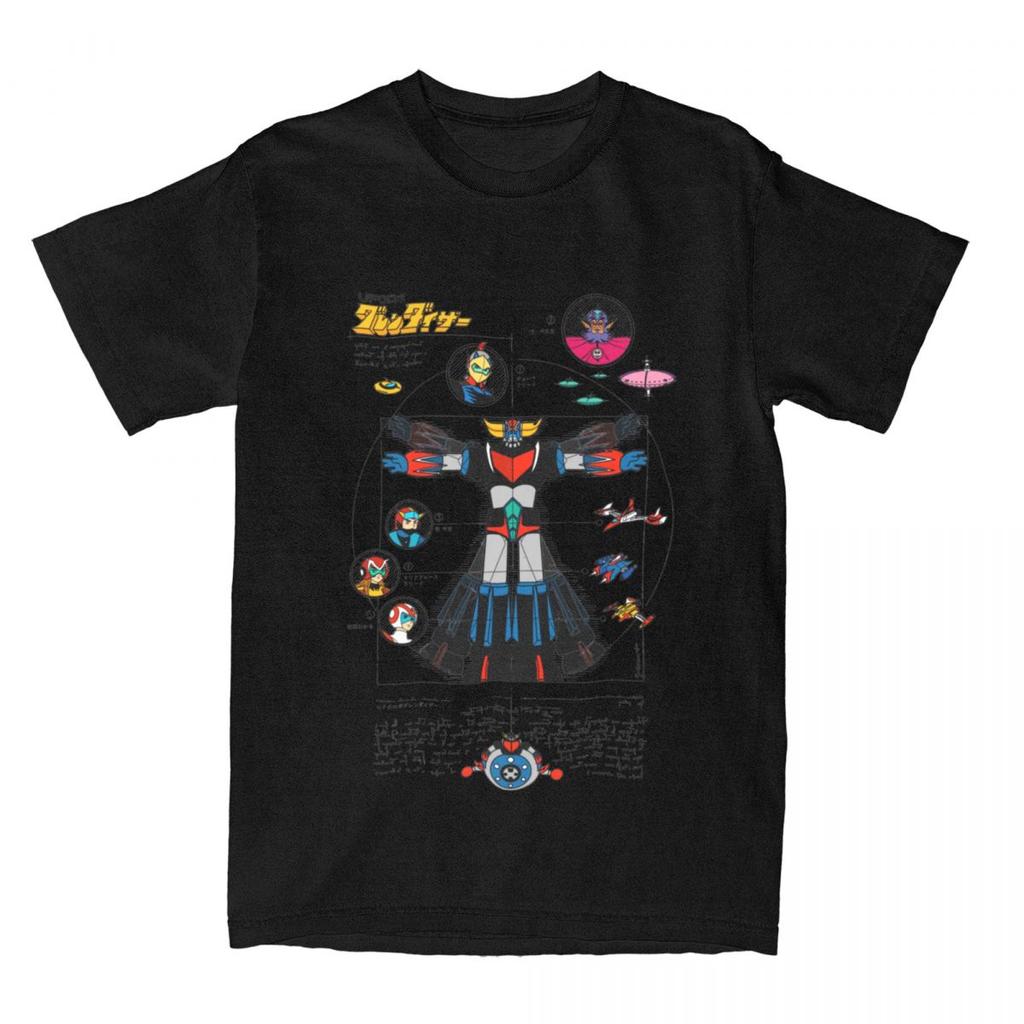 Novelty UFO Robot Grendizer Goldorak T Shirt for Men Women Pure Cotton Goldrake Japan Robots Tee Shirt Graphic Clothing