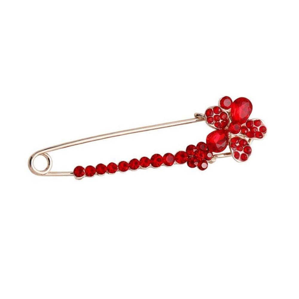 

Fashion Luxurious Rhinestones Brooches Sparkling Adjustable Scarf Buckle Crystal Zircon Waist Fastening Pins Pants Adjustment