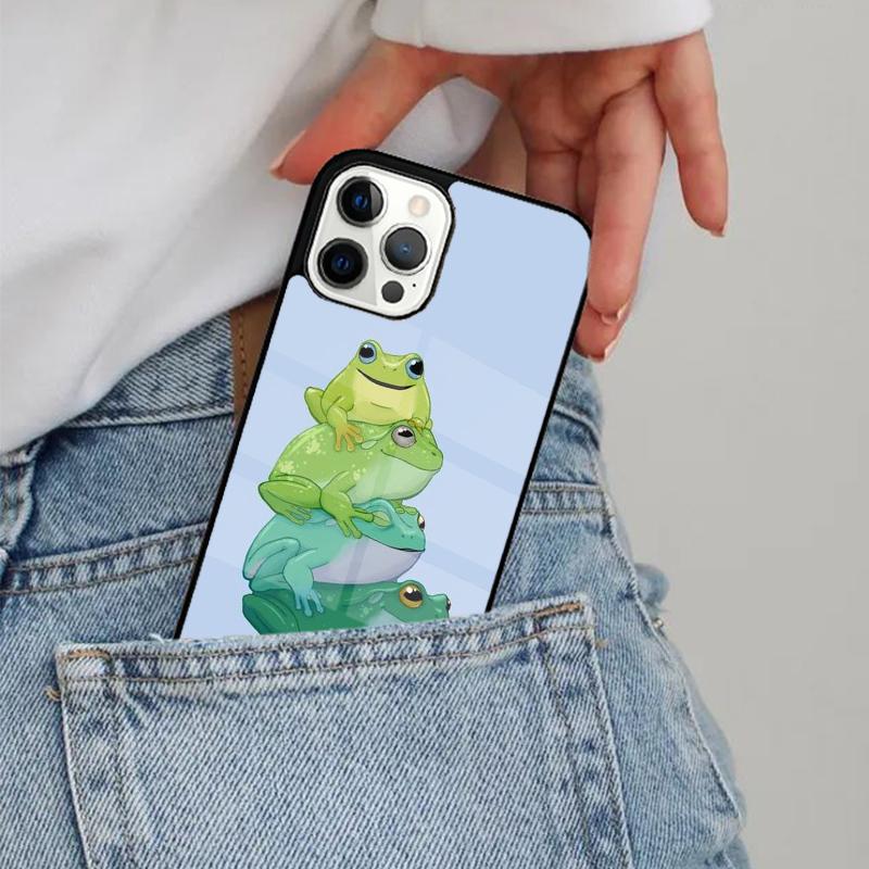 Cartoon Frogs Phone Case Magesafe Magnetic Wireless Charge Cover For IPhone 16 11 12 13 14 15 Pro Max Plus Mini