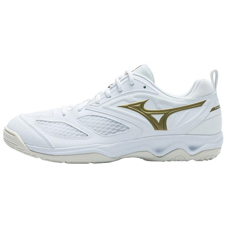 Mizuno Dynablitz Series Simple Comfortable Shock Absorption Slip Resistant Durable Low Top Volleyball Shoes Unisex sneaker White Platinum V1GA212158 44.5