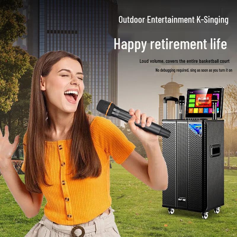 SAST All-in-One KTV Karaoke System with Trolley Speaker