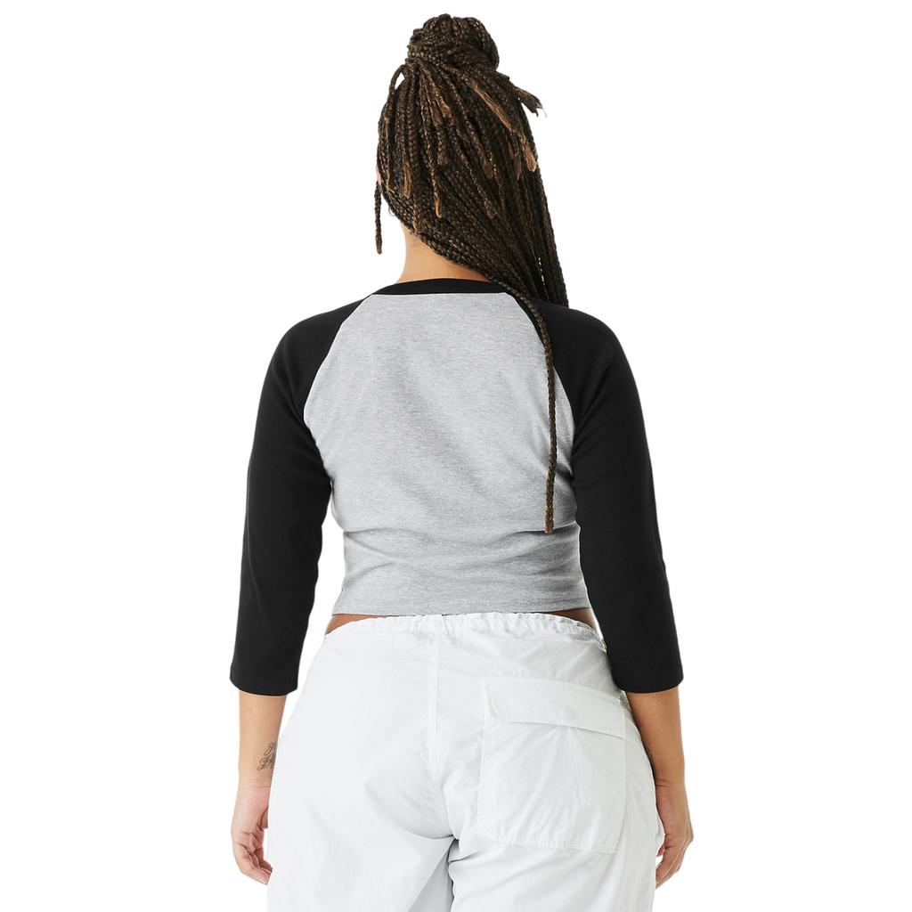 Bella + Canvas Womens/Ladies Micro-Rib Raglan 3/4 Sleeve T-Shirt