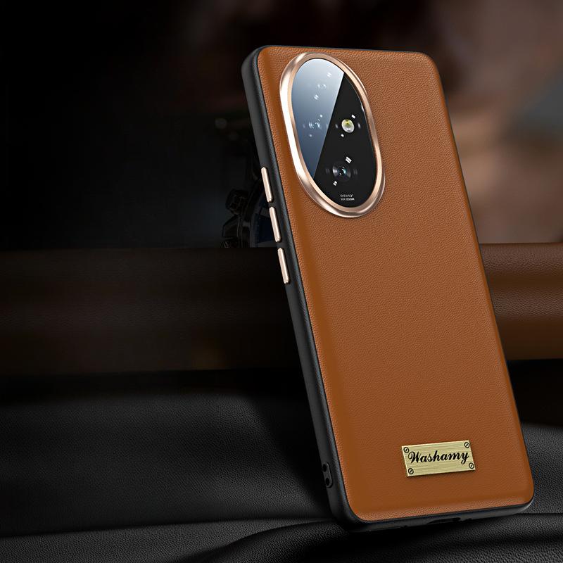 Suitable for Honor 200pro Mobile Phone Case Luxury Honor Lens All Inclusive 200por Anti-fall Business Men's Leather Case