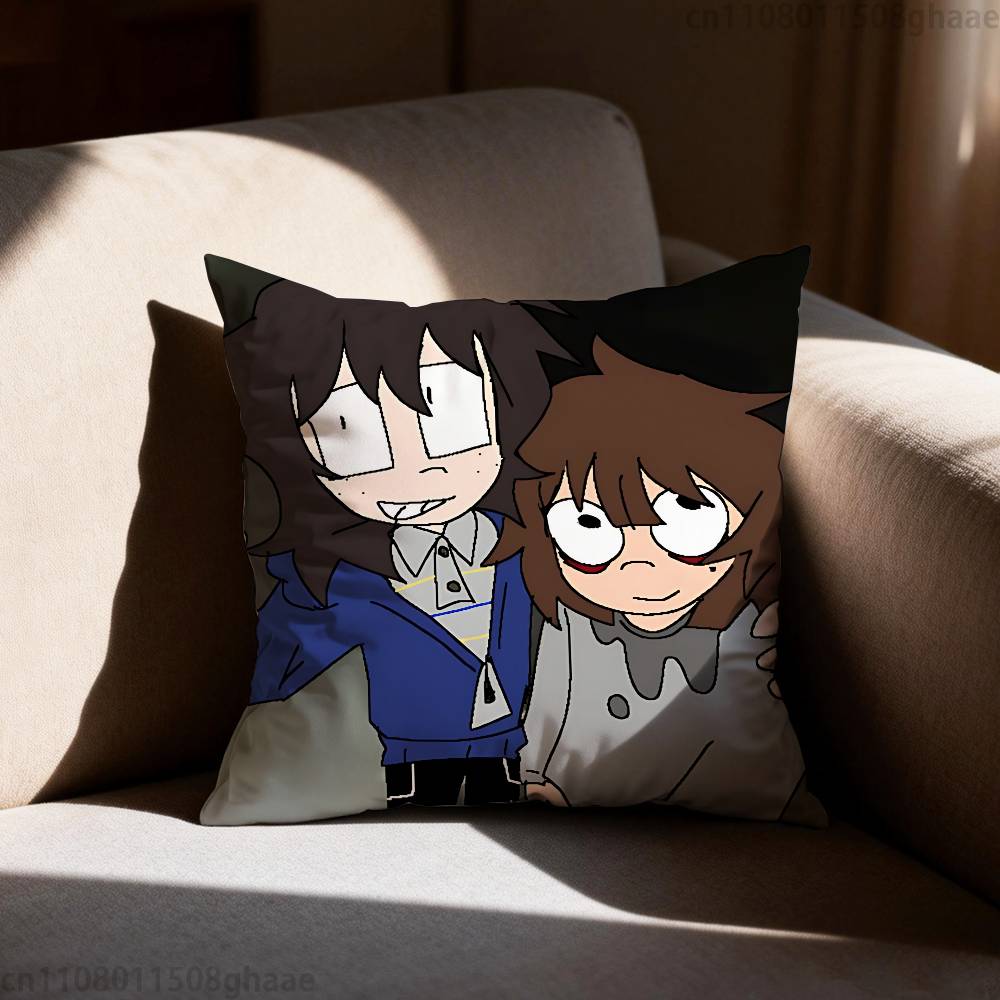 onewheatmark Will and Mike Pillow Case Square Double-Sided Printing Short Plush Sofa Cushion Cover Bedroom Bedside Pillow 12x12Inch