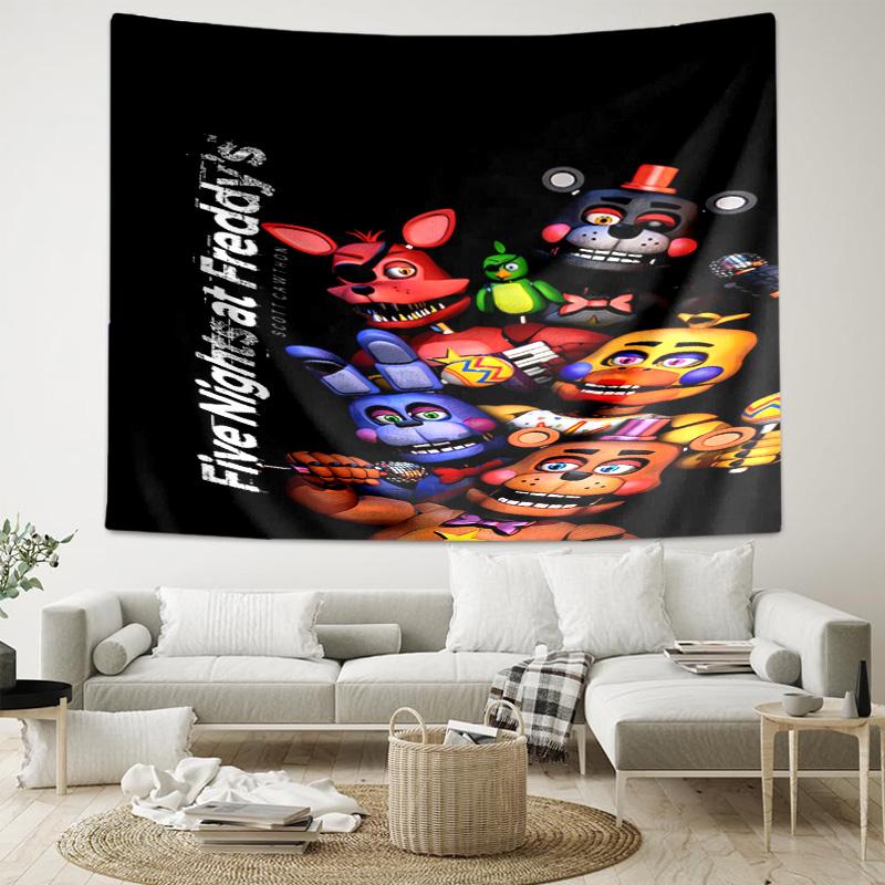 1pc Cartoon Five Nights at Freddys Tapestry, Living Room, Bedroom, Office, Party Decor, Ideal Festive Gift