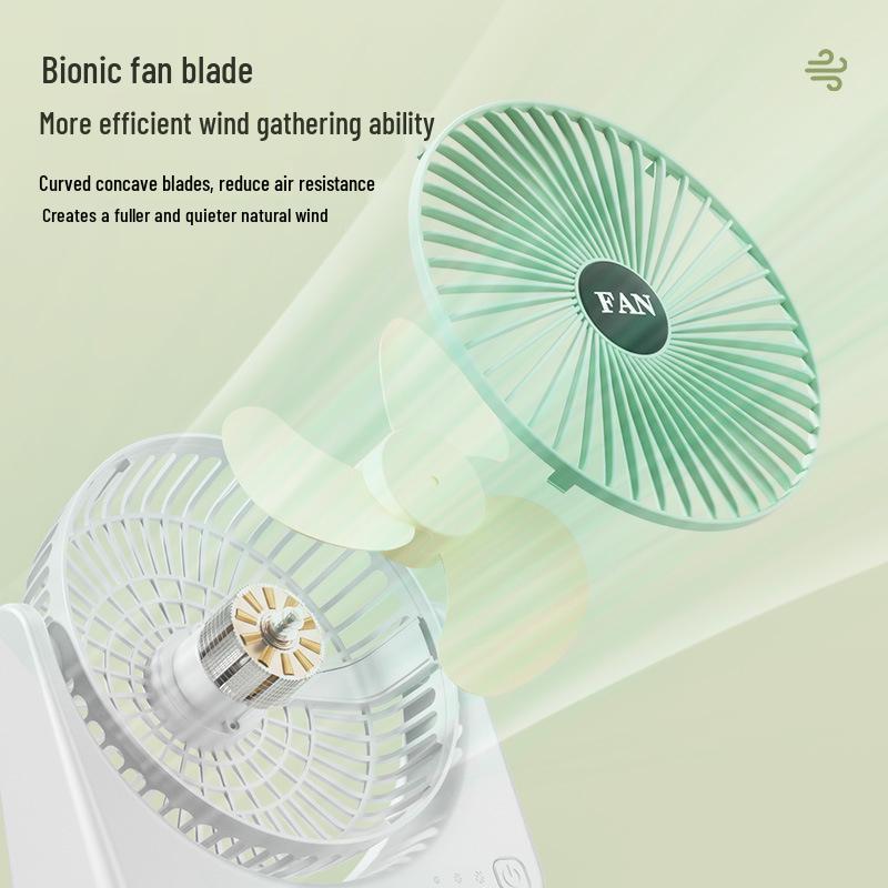 Portable USB Rechargeable Mini Desktop Fan with Large Air Volume for Home, Outdoor, Dormitory, and Student Use