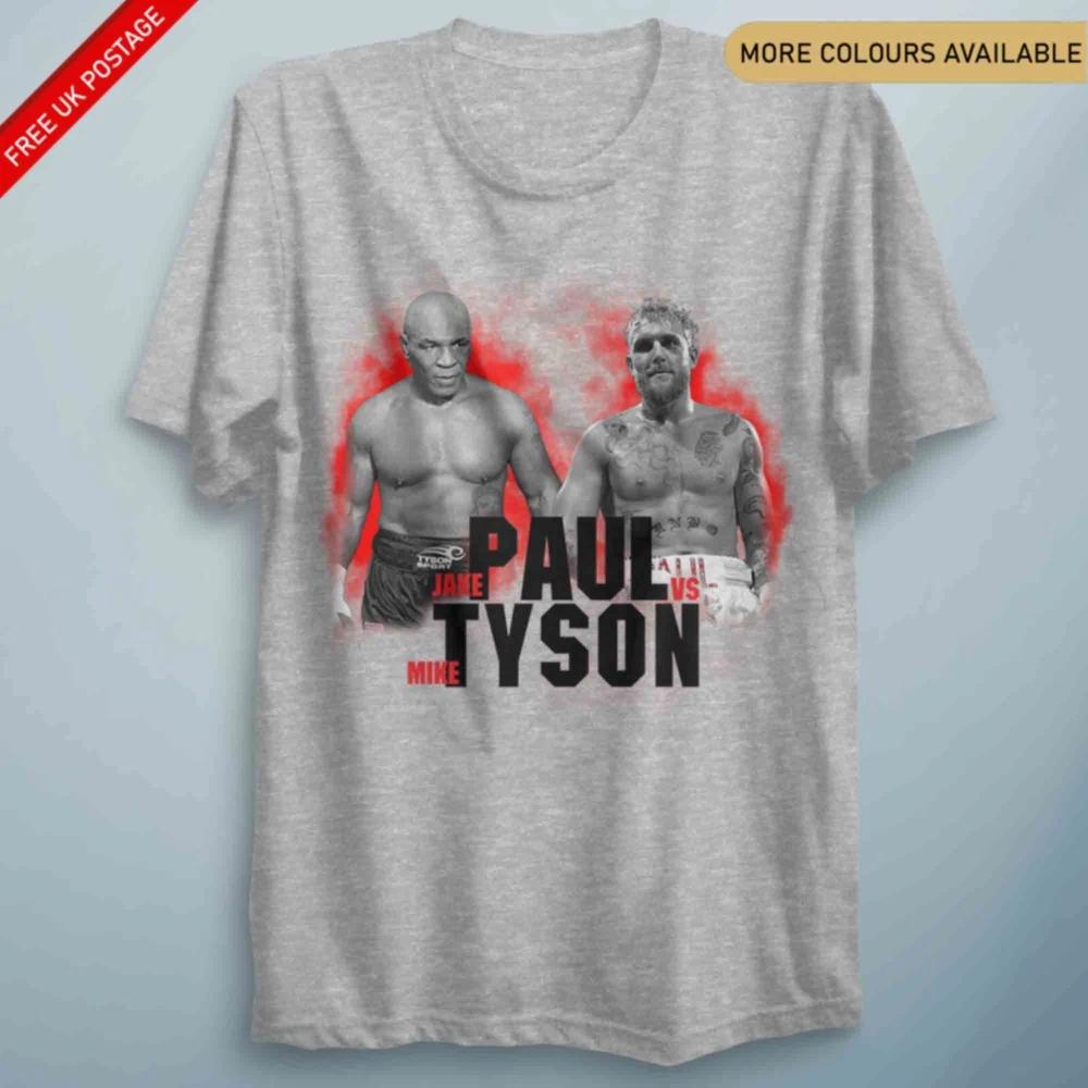 Iron Mike Tyson Vs Jake Paul T-Shirt Fitnessstudio Training Workout Übung Boxen Oberteil